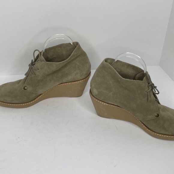 Lucky Brand Tan Wedge‎ Suede Booties - Picture 3 of 5